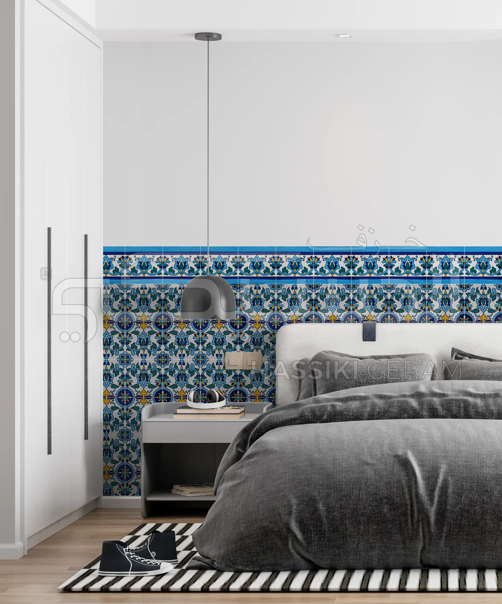 Salle de bain carreaux El Habib Bleu Ciel 10×10